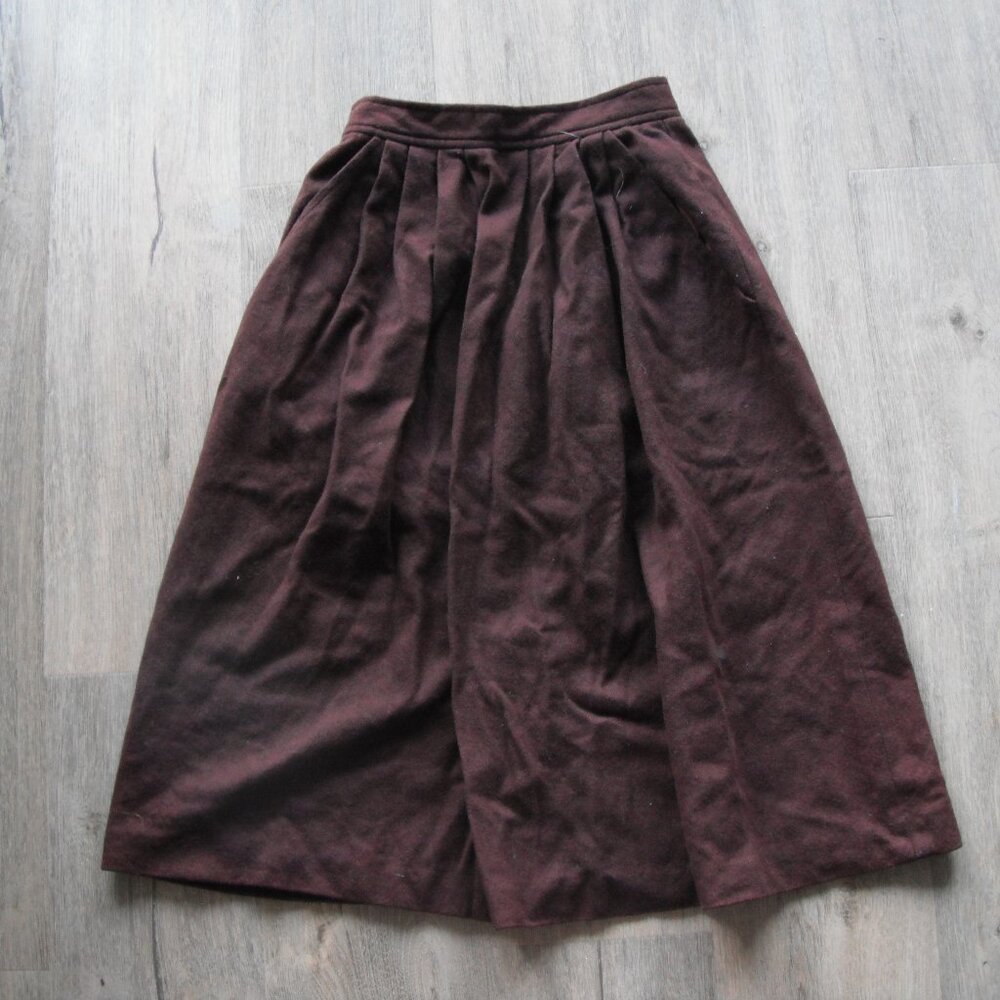 Vintage Abito by Angel Brown XS Wool Skirt